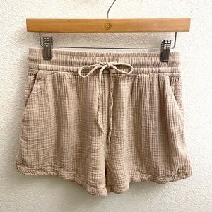 H&M Gauze Beige Shorts - Size Small